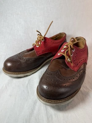 ZAPATOS DERBY JOHN FLUEVOG VINTAGE DESCONTINUADOS SUELA DE ÁNGEL PUNTA DE ALA PARA HOMBRE 10 XX Foto 1 de 4