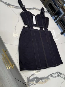 True Religion Denim Bodycon Dress Size Large - Picture 1 of 8