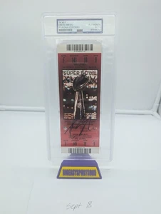 Drew Brees Signed Super Bowl XLIV Ticket Stub Slabbed Encapsulated PSA DNA COA a - Picture 1 of 2