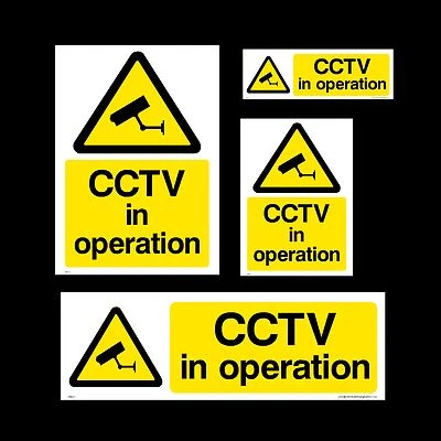 HEALTH&SAFETYDIRECT CCTV Sign, Sticker - All Sizes & Materials - Security, Camera, Warning, Smile