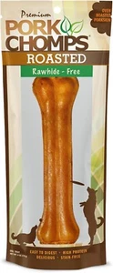 Pork Chomps Roasted Pressed Pork Skin Dog Chew, 7-inch Bone, 1 Count - Picture 1 of 3