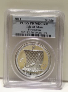 2011 - Isle Of Man- Silver 1 Noble - PCGS - PR70DCAM - Picture 1 of 2