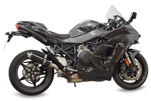 Ninja H2 SX Exhaust SP Engineering Satin Black Round Moto GP XLS 2018-2020 - Picture 1 of 10