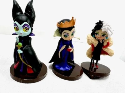 Juego de 3 piezas Villians Cruella Maléfica Juego de 3 figuras Disney Cake Top Juguete Muñeca Set (T2 Foto 1 de 4