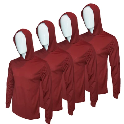 4 PACK - Hi Visibility ultra light weight Long sleeve hoodie / polyester birdeye - Image 1 of 4