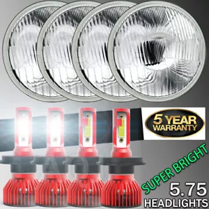 4pc 5.75" 5-3/4inch Round LED Headlights Upgrade for Ford Galaxie 500 1962-1974 - Picture 1 of 19