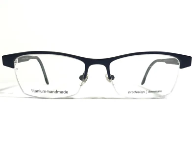 Prodesign Denmark 1398 c.9031 Eyeglasses Frames Brown Blue Rectangular 57-17-140 - Image 1 of 4