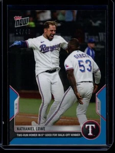 2022 Topps Now #200 Nathaniel Lowe Blue Parallel Card #d 14/49 - Picture 1 of 2