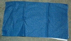 Stoff 1/2 Yard 44 breit blau gold Punkte - Bild 1 von 2