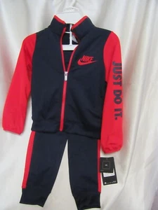 LITTLE BOY`S NIKE 2 PC SPORT SET SIZE 4 NEW BLUE/ RED RETAIL $48 - Picture 1 of 11