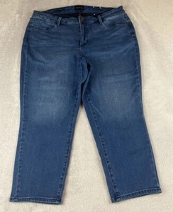 Talbots Damen dunkle Waschung blau Denim Jegging Crop Größe 16WP - Bild 1 von 8