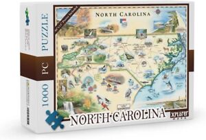 North Carolina 1000 Piece Jigsaw Puzzle Xplorer Maps New