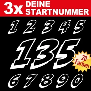 Motorsport Racing Ziffern Startnummern Aufkleber Autos Motorrad Enduro Supermoto - Bild 1 von 9
