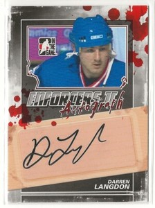 2013-14 ITG Enforcers Autographs #ADL Darren Langdon In The Game