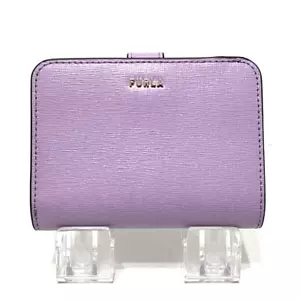 Auth FURLA - Light Purple Leather Bifold Wallet - Picture 1 of 5