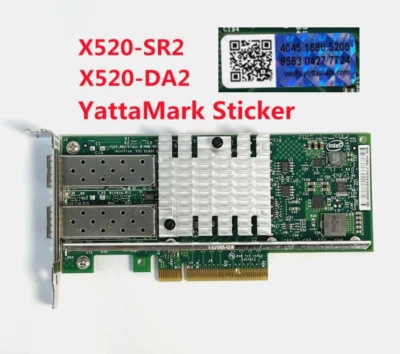 X520-SR2 Intel X520-DA2 Dual Port 10Gbps SFP Adapter E10G42BFSRG1P5 Network Card - Image 1 of 4