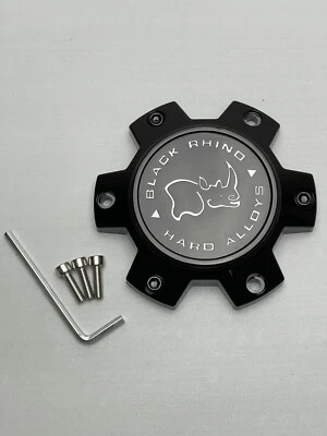 Tapa central de rueda negra brillante Rhino con tornillos CAP M-873 PCD: 6X135/139,7 Foto 1 de 3