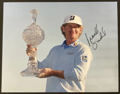 Foto autógrafa firmada por Brandt Snedeker 11x14 Golf Pebble Beach Pro-Am Trofeo Ganar Foto 1 de 2