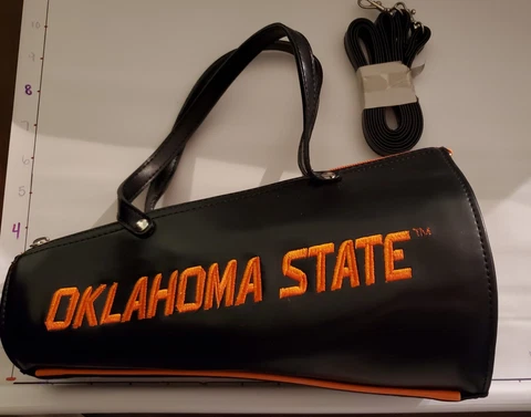 The Oklahoma State Megaphone Purse OSU Crossbody Shoulder Bag Sandol Cheer NWOT Cover