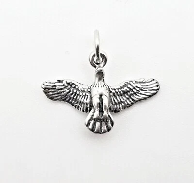 Sterling Silver Flying Eagle Charm - Sterling Silver Charm Foto 1 de 2