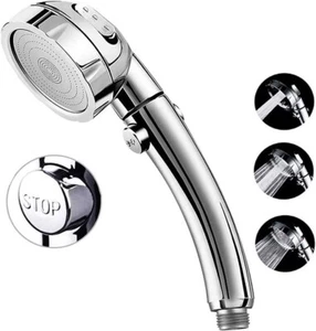 RV Hand Held Shower Head Only Chrome 3 Spray Mode for Camper Mobil Home - Picture 1 of 6