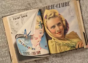 Marie Claire Magazine - Vintage 1939 Bound Volume - 12 Issues Adverts & Fashion - Picture 1 of 21