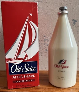 Vintage New Old Stock Old Spice Aftershave Original 6.37ozs OPEN BOX WORN BOTTLE - Picture 1 of 2