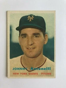 Johnny Antonelli New York Giants 1957 Topps Baseball Card # 105 - Imagen 1 de 2