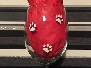 x48 Mini Pata de Gato Impresiones Vinilo Oferta Pegatinas Hágalo usted mismo Brillo Vaso de Vino - Imagen 1 de 4