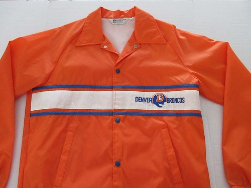COACH Giacca a scatto vintage anni '80 Denver Broncos NFL Allenatori con bottoni da uomo taglia media