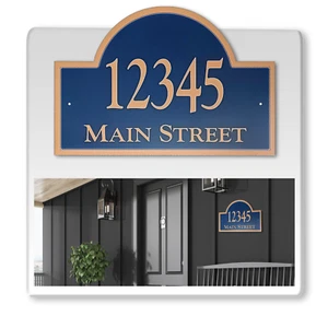 Curb-N-Sign Arch Address Sign Plaque Super Reflective customized - Picture 1 of 23