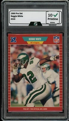 Juego profesional 1989 #325 Reggie blanco grado 10 gema como nuevo corte Eagles Foto 1 de 2