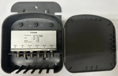 SLx4MF 4 Way Masthead Signal Gain Amplifier UHF Digital TV FM Booster 47-862MHz - Image 1 of 4