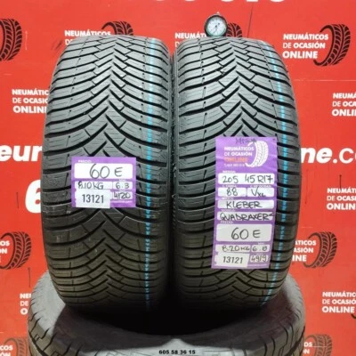 2x 205 45 R17 88VXL Kleber Quadraxer2 M+S 6.8/6.3mm Ref: 13121 - Bild 1 von 4
