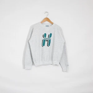 Vintage 90s Healthsource Sweatshirt Medium - Retro Sports Athletic Crewneck USA - Picture 1 of 4
