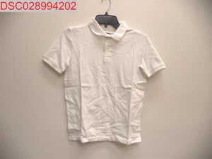 Old Navy Boys Bright White School Uniform Pique Polo Shirt L 10/12 167170811079 - Picture 1 of 7
