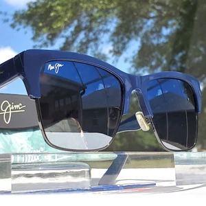 Maui Jim "PERICO" 853-03 Navy w/ Gunmetal Frames/Dual Mirror Blue to Silver Lens - Picture 1 of 23