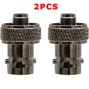 Black 2PCS SMA Female to BNC Female Connector Low Loss for Baofeng UV-5R BF-888S - Picture 1 of 8