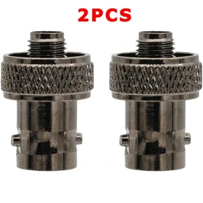 Black 2PCS SMA Female to BNC Female Connector Low Loss for Baofeng UV-5R BF-888S - Image 1 of 4
