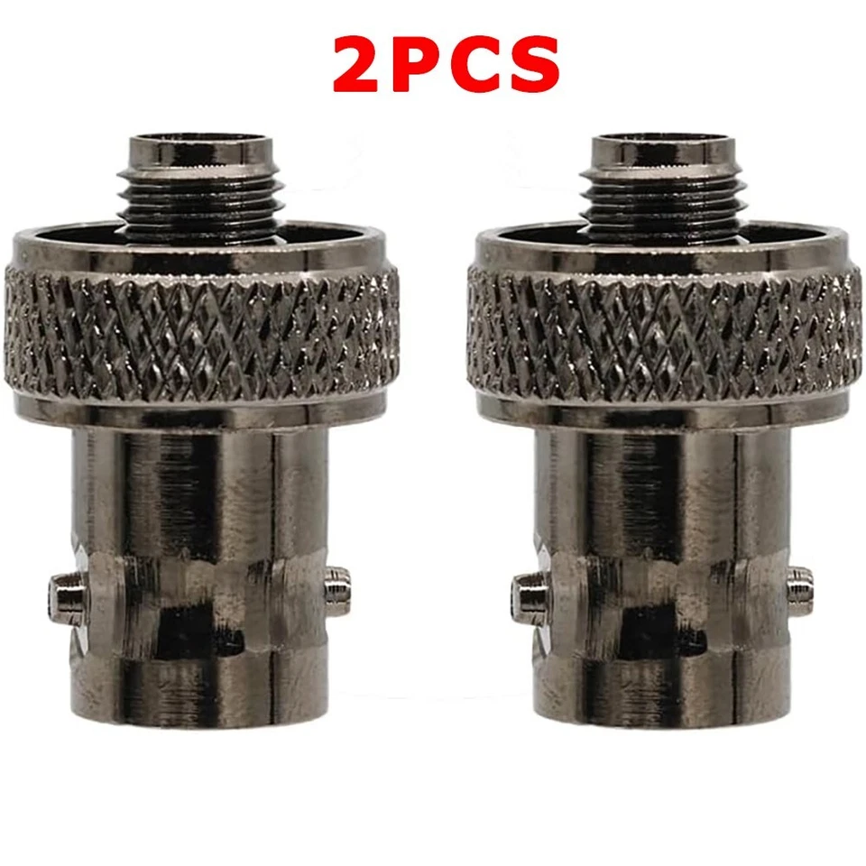 Black 2PCS SMA Female to BNC Female Connector Low Loss for Baofeng UV-5R BF-888S - Image 1 of 4