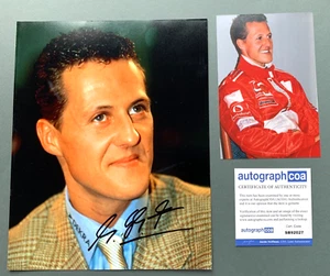 MICHAEL SCHUMACHER campeón del mundo de Fórmula 1 foto firmada 20x25 autógrafo ACOA SB92027 - Imagen 1 de 2