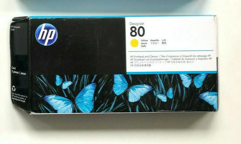 Original HP Druckkopf DesignJet 1050C 1055CN / C4823A Nr. 80 YELLOW Printhead - Bild 1 von 1