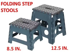 2 pack Foldable Step Stool, Portable Anti-Slip Ladder Durable Plastic Handy Foot - Picture 1 of 12