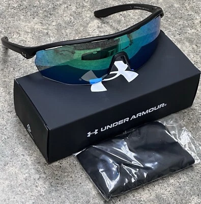 Gafas de sol de béisbol Under Armour para hombre Gametime adulto negro mate/esmeralda ¡NUEVAS! Foto 1 de 4