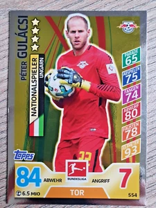 Topps Match Attax Bundesliga 17/18 - 554 - Péter Gulácsi. Nationalspieler Ungarn - Bild 1 von 1