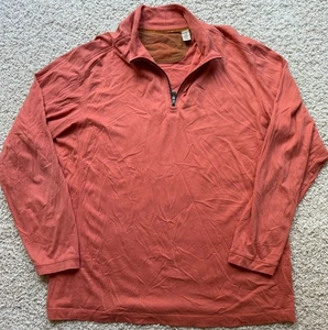 Tommy Bahama Uomo Arancione Quarto Sottile Zip Taglia L - Foto 1 di 5