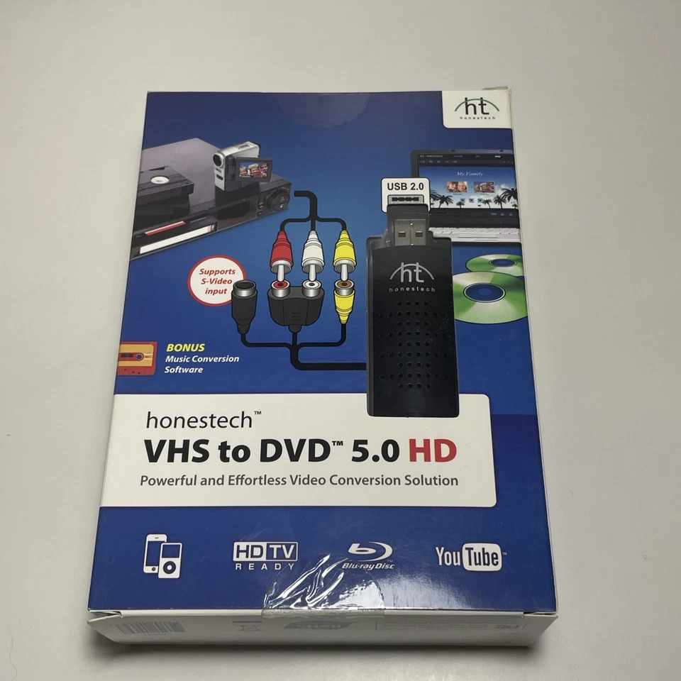 Honestech VHS to DVD 5.0 HD Powerful Effortless Music Video Conversion Solution - Image 1 of 4