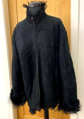 Hugo Boss Cinez Genuine Leather sheepskin shearling fur Jacket Coat UK42-44 - Image 1 of 4