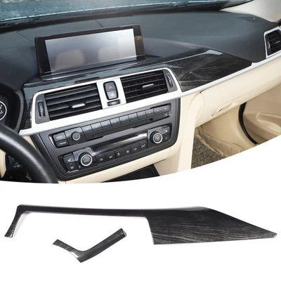 Juego de cubiertas interiores de madera negra Garin para BMW 330i F30 2013-2019 Foto 1 de 4