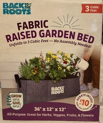 Back To The Roots - Fabric Raised Garden Bed (3 cubic Feet) NEW (007) - Image 1 of 4